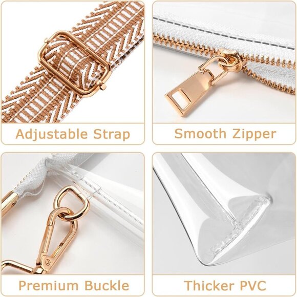 Clear Purse for Women - Stadium Approved Crossbody Bag, Small Stadium Ba… - Picture 4 of 6